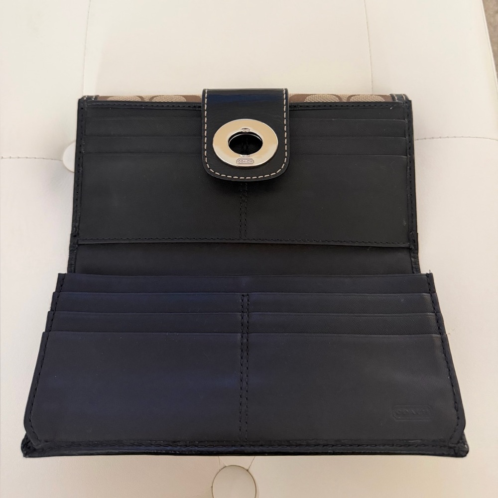 Coach C Monogram Trifold Wallet AND Key Case - Picture 4 of 6